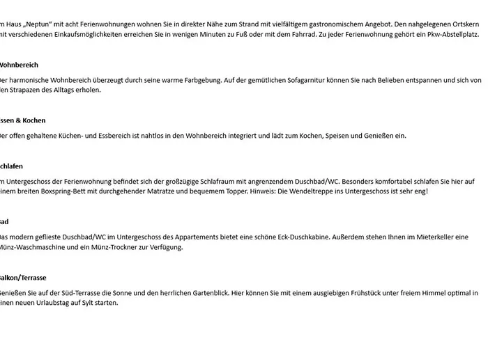 Neptun - Duenenstr 2, App 4 *
